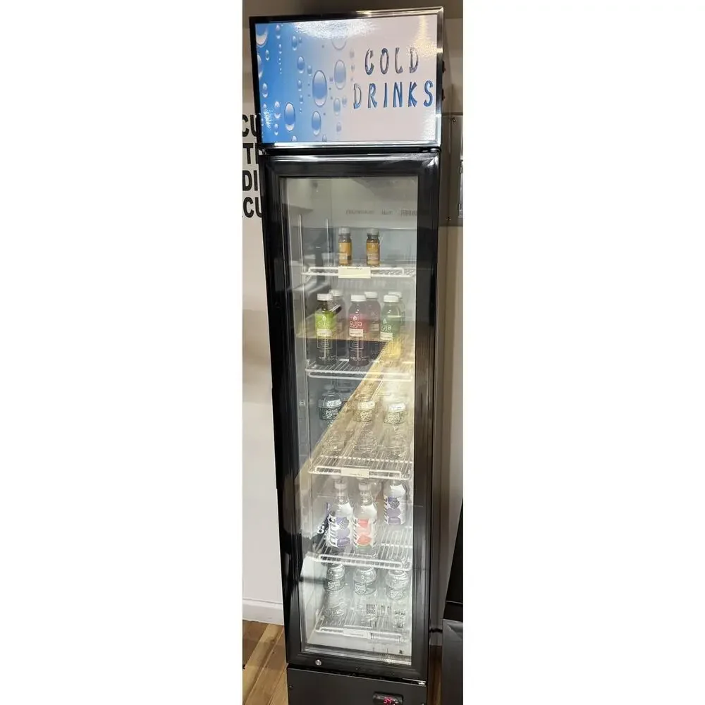 Commercial Beverage Fridge Glass Door Led Lights 12 Cu Ft Adjustable Shelves